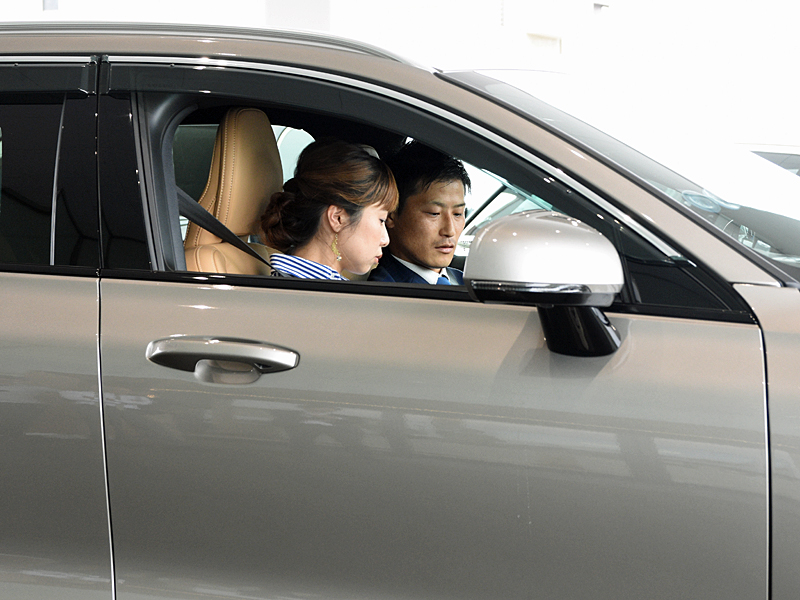 試乗前ドキドキ